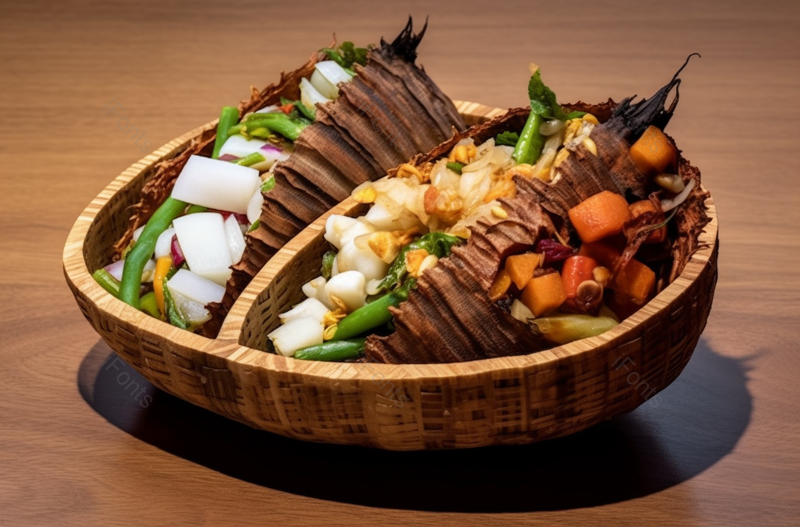 一盆美味的香长竹扇里面有胡萝卜白萝卜蔬菜桂林特产餐饮美食图像摄影,高清,摄影图,摄影图片,图片大全,摄影图免费下载